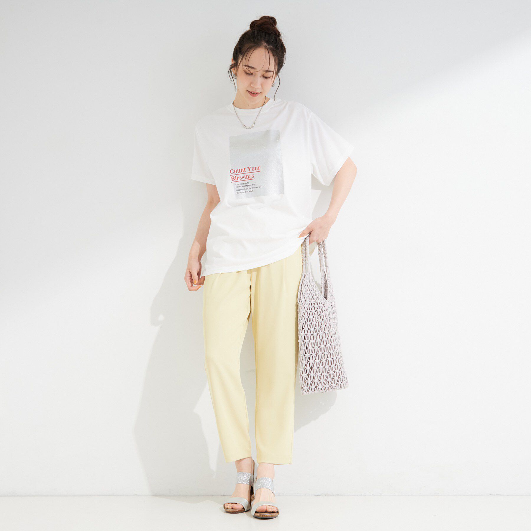 SHOO･LA･RUE「【S-LL/洗濯機可】選べる4柄　デイリー使いにぴったりな 大人の頼れるTシャツ」|Tシャツ・カットソー|