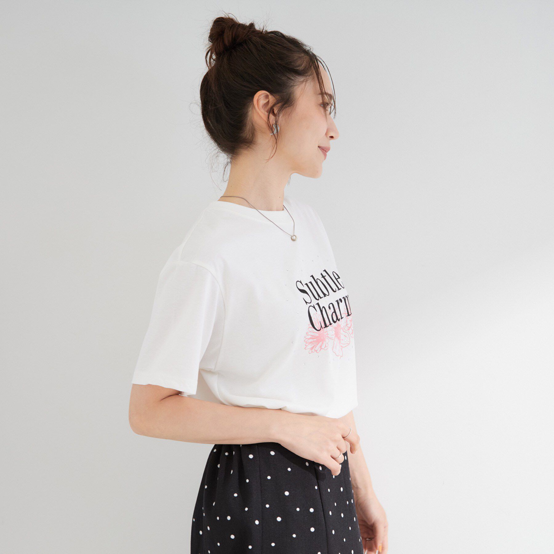 SHOO･LA･RUE「【S-LL/洗濯機可】選べる4柄　デイリー使いにぴったりな 大人の頼れるTシャツ」|Tシャツ・カットソー|