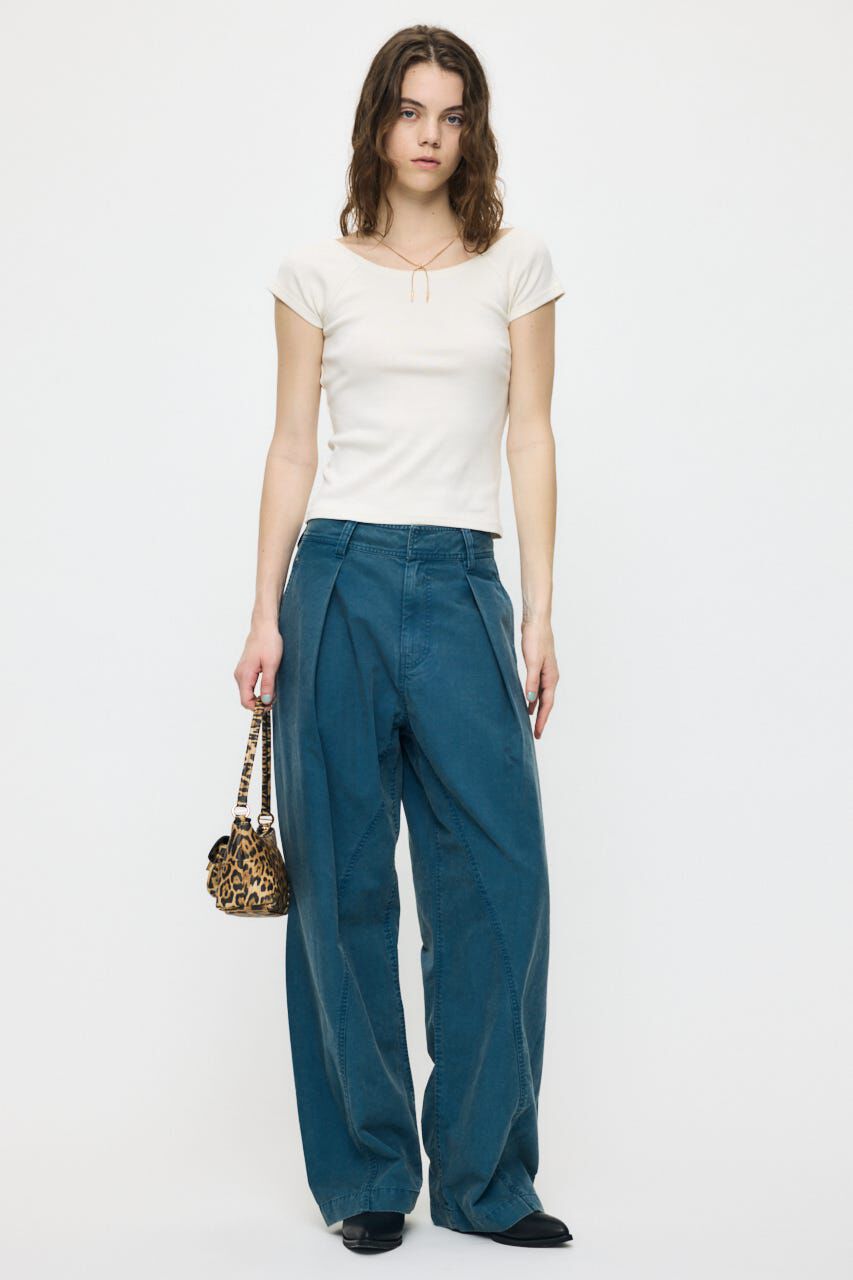 MOUSSY「BACK OPEN SHORT SLEEVE TEE」|Tシャツ・カットソー|