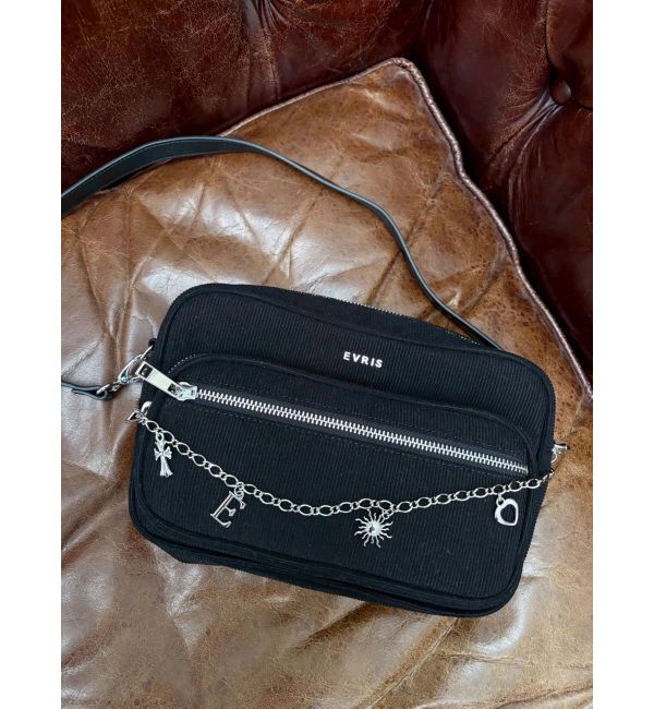 EVRIS「CHARMハンドBAG」|ハンドバッグ|ブラック