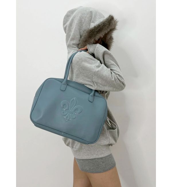 EVRIS「クロスモチーフボストンBAG」|ボストンバッグ|ブルー