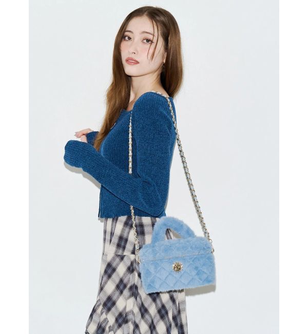 EVRIS「フェイクファーキルティングバニティ－BAG」|ショルダー・メッセンジャー|