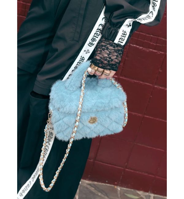 EVRIS「フェイクファーキルティングバニティ－BAG」|ショルダー・メッセンジャー|