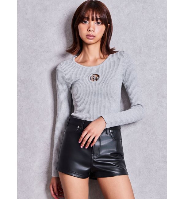GYDA「GG bijou MOLD long sleeveニットトップス」|ニット・セーター|