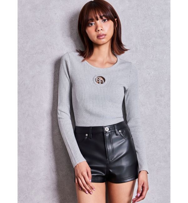 GYDA「GG bijou MOLD long sleeveニットトップス」|ニット・セーター|