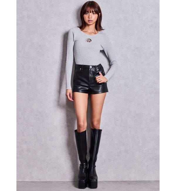 GYDA「GG bijou MOLD long sleeveニットトップス」|ニット・セーター|