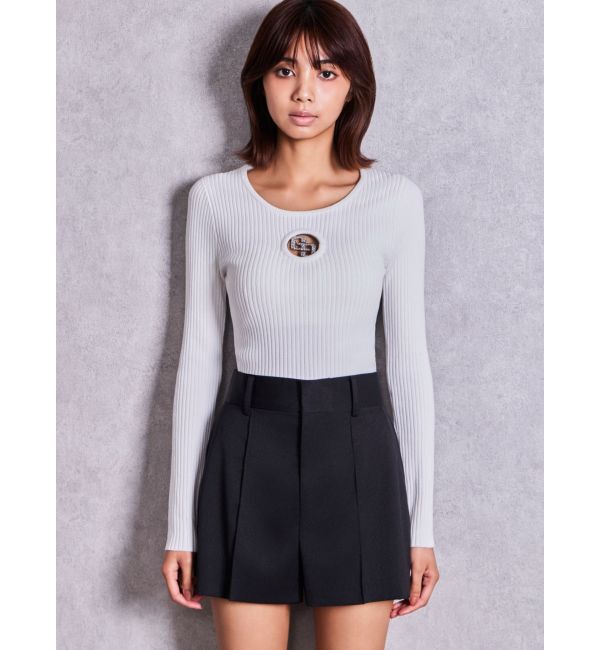 GYDA「GG bijou MOLD long sleeveニットトップス」|ニット・セーター|