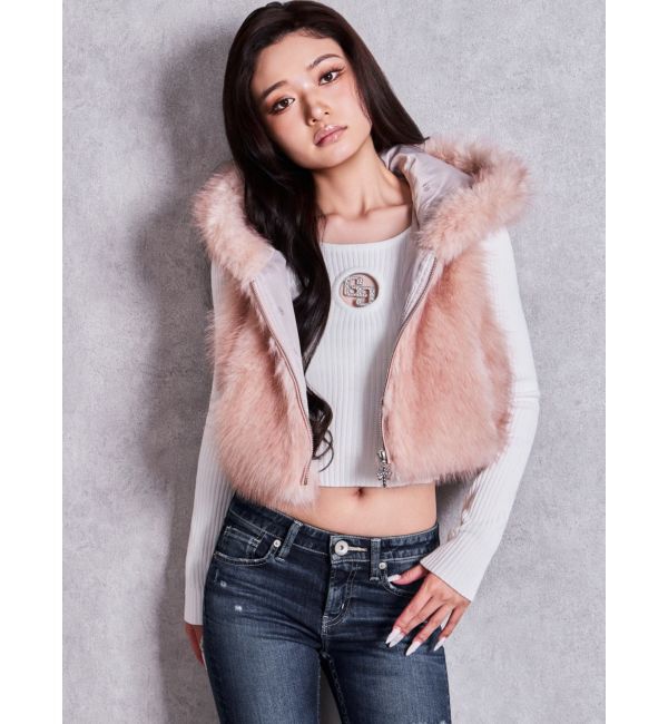 GYDA「GG bijou MOLD long sleeveニットトップス」|ニット・セーター|