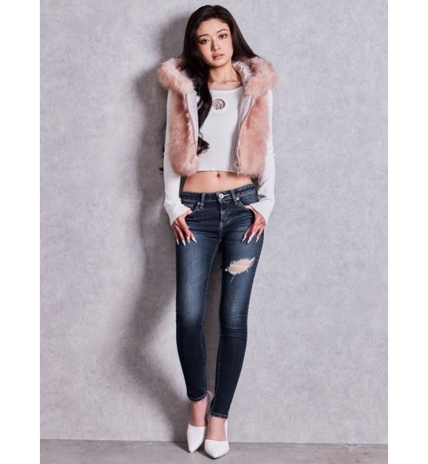 GYDA「GG bijou MOLD long sleeveニットトップス」|ニット・セーター|