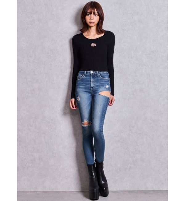 GYDA「GG bijou MOLD long sleeveニットトップス」|ニット・セーター|