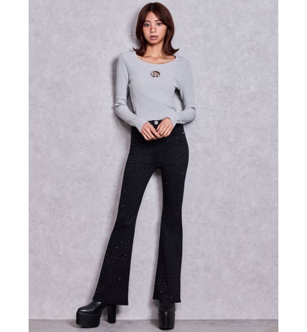 GYDA「GG bijou MOLD long sleeveニットトップス」|ニット・セーター|