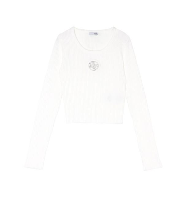 GYDA「GG bijou MOLD long sleeveニットトップス」|ニット・セーター|