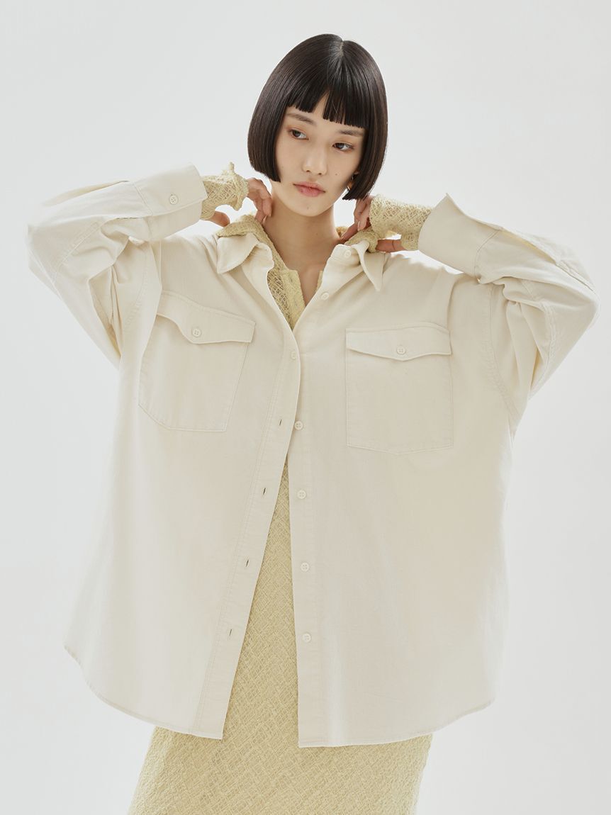 emmi atelier「コーデュロイオーバーシャツ」|シャツ・ブラウス|