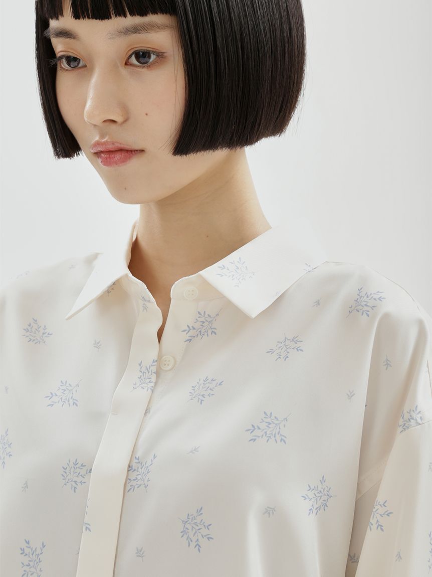 emmi atelier「フラワープリントシャツ&times;スカーフセット【セットアップ対応】」|シャツ・ブラウス|