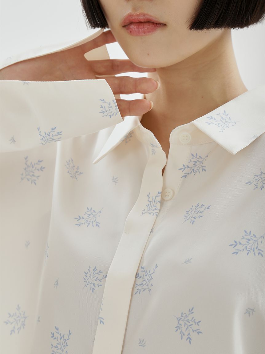 emmi atelier「フラワープリントシャツ&times;スカーフセット【セットアップ対応】」|シャツ・ブラウス|