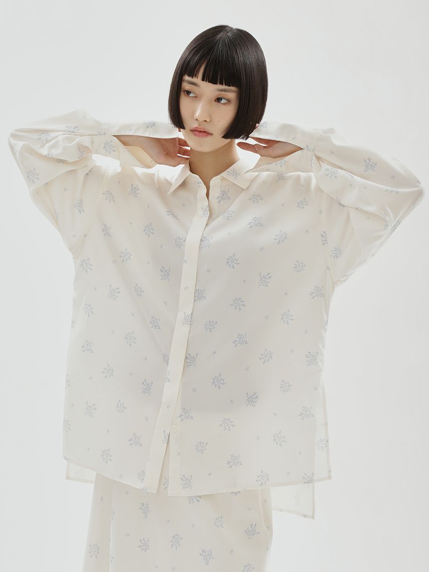 emmi atelier「フラワープリントシャツ&times;スカーフセット【セットアップ対応】」|シャツ・ブラウス|