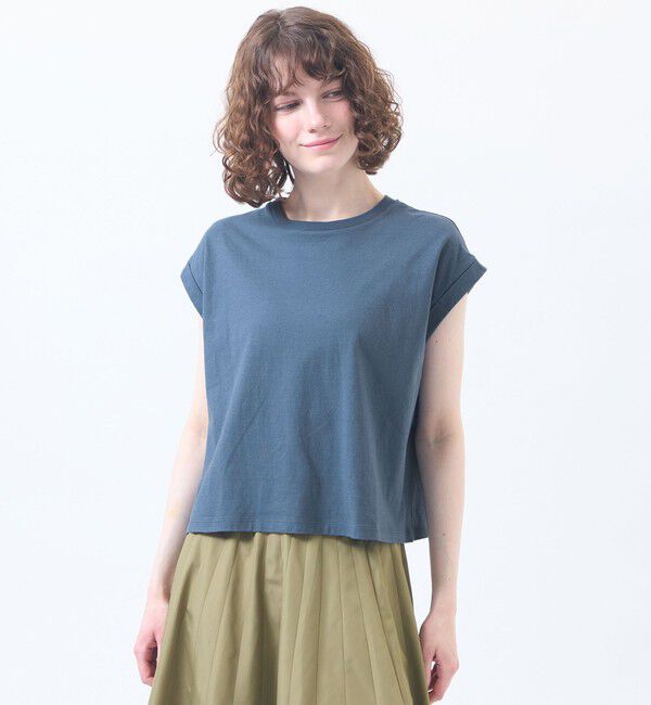 MACKINTOSH PHILOSOPHY「リネンミックスドルマンTシャツ」|Tシャツ・カットソー|ブルー