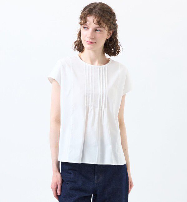 MACKINTOSH PHILOSOPHY「フロントタックフレアカットソー」|Tシャツ・カットソー|オフホワイト