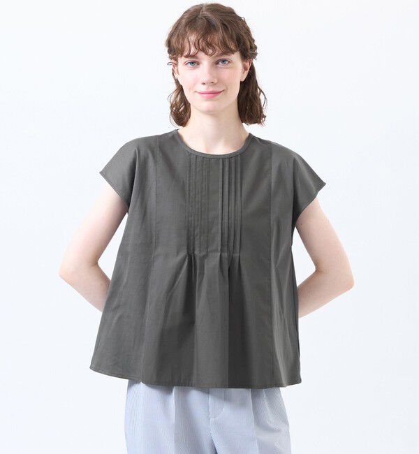 MACKINTOSH PHILOSOPHY「フロントタックフレアカットソー」|Tシャツ・カットソー|チャコールグレー
