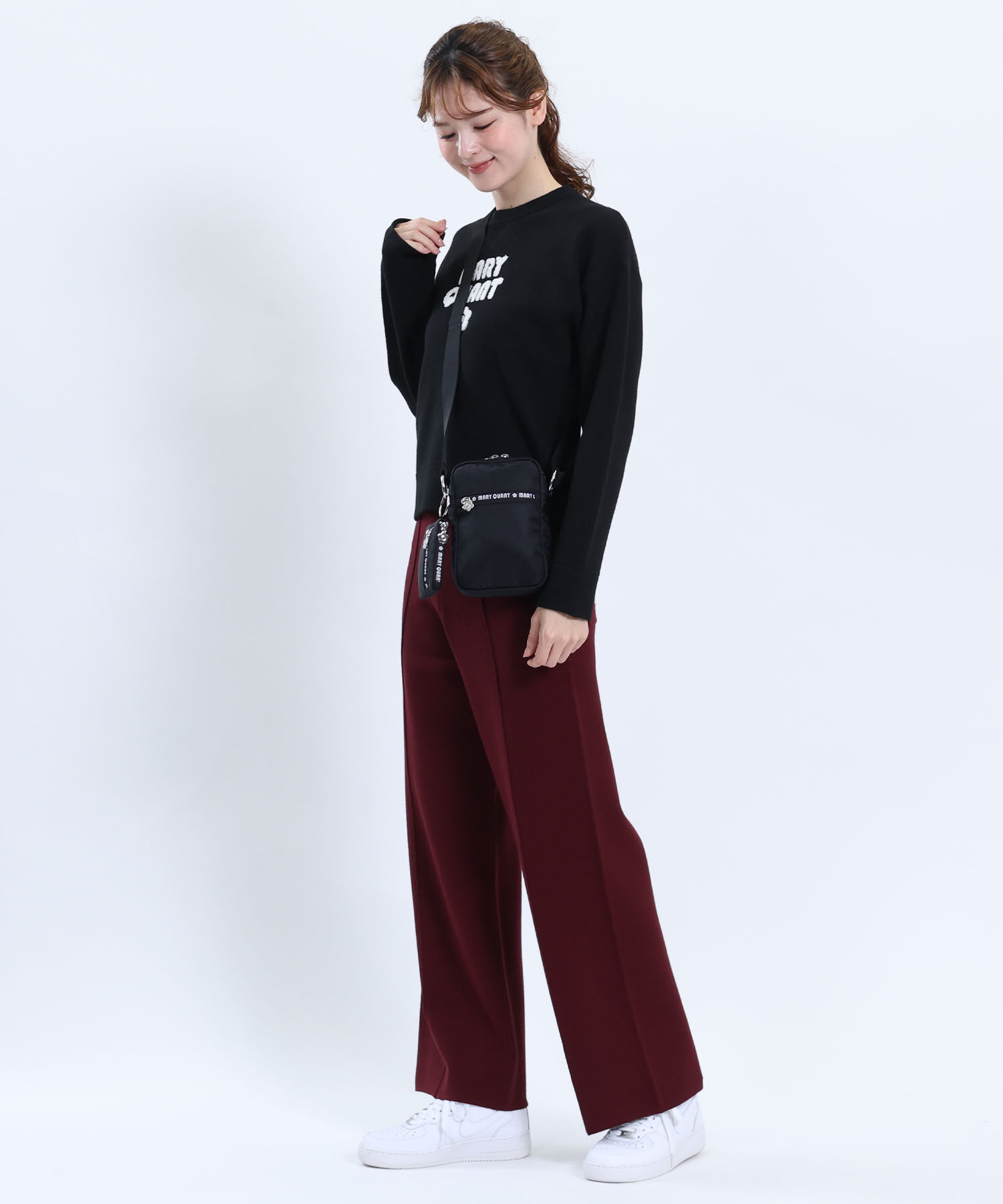MARY QUANT「ロゴファスナーナイロン ミニショルダー」|ショルダー・メッセンジャー|