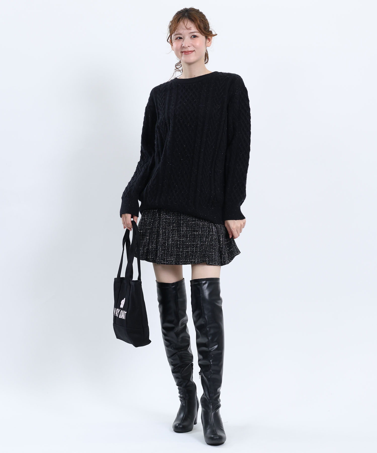 MARY QUANT「ペイントロゴキャンバス トート」|トートバッグ|