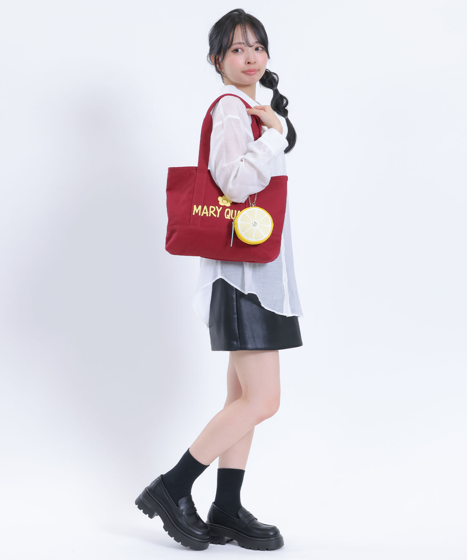 MARY QUANT「ペイントロゴキャンバス トート」|トートバッグ|