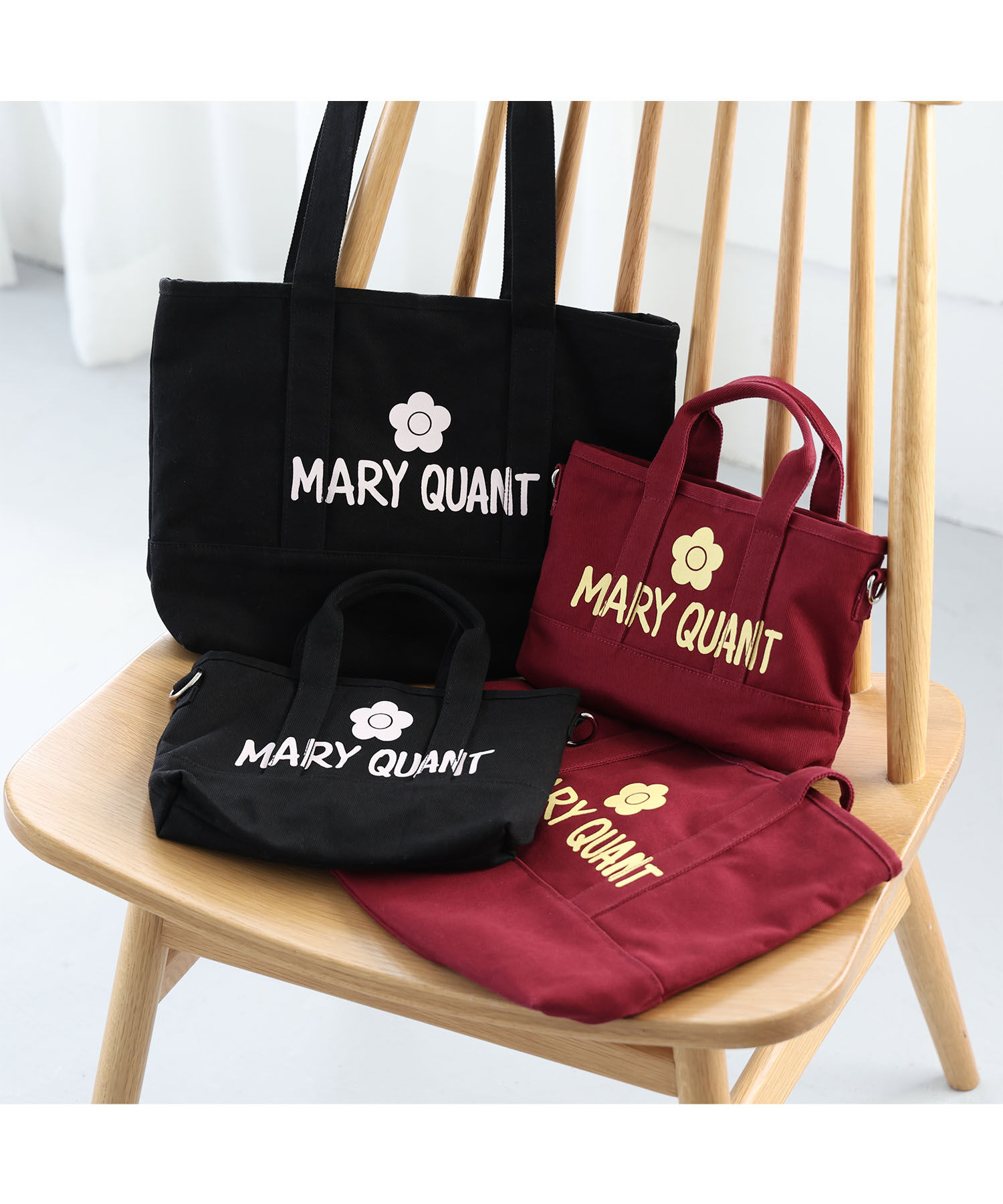 MARY QUANT「ペイントロゴキャンバス 2WAYミニトート」|ショルダー・メッセンジャー|