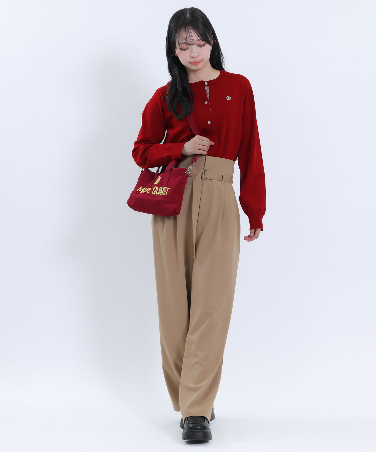 MARY QUANT「ペイントロゴキャンバス 2WAYミニトート」|ショルダー・メッセンジャー|
