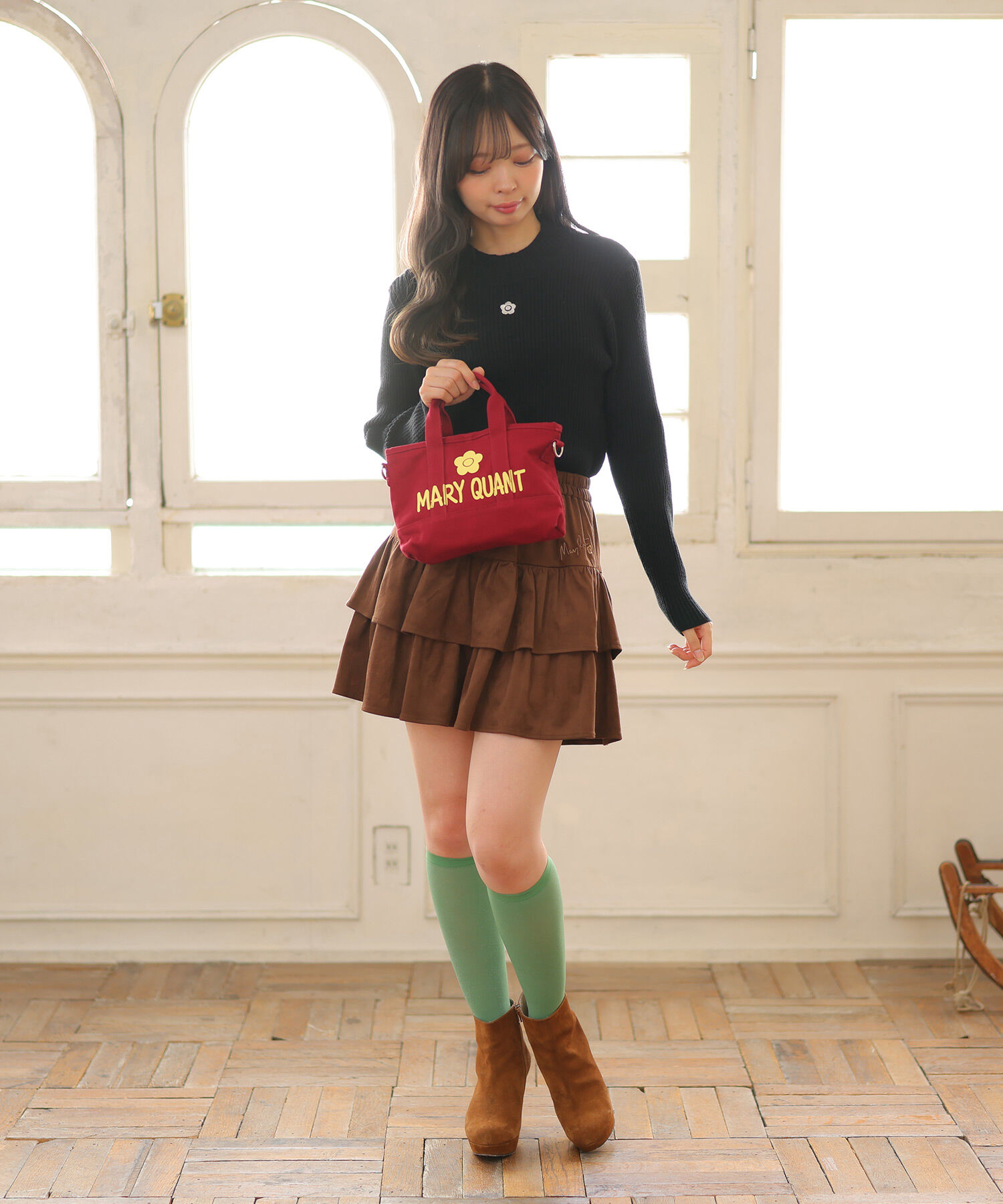 MARY QUANT「ペイントロゴキャンバス 2WAYミニトート」|ショルダー・メッセンジャー|