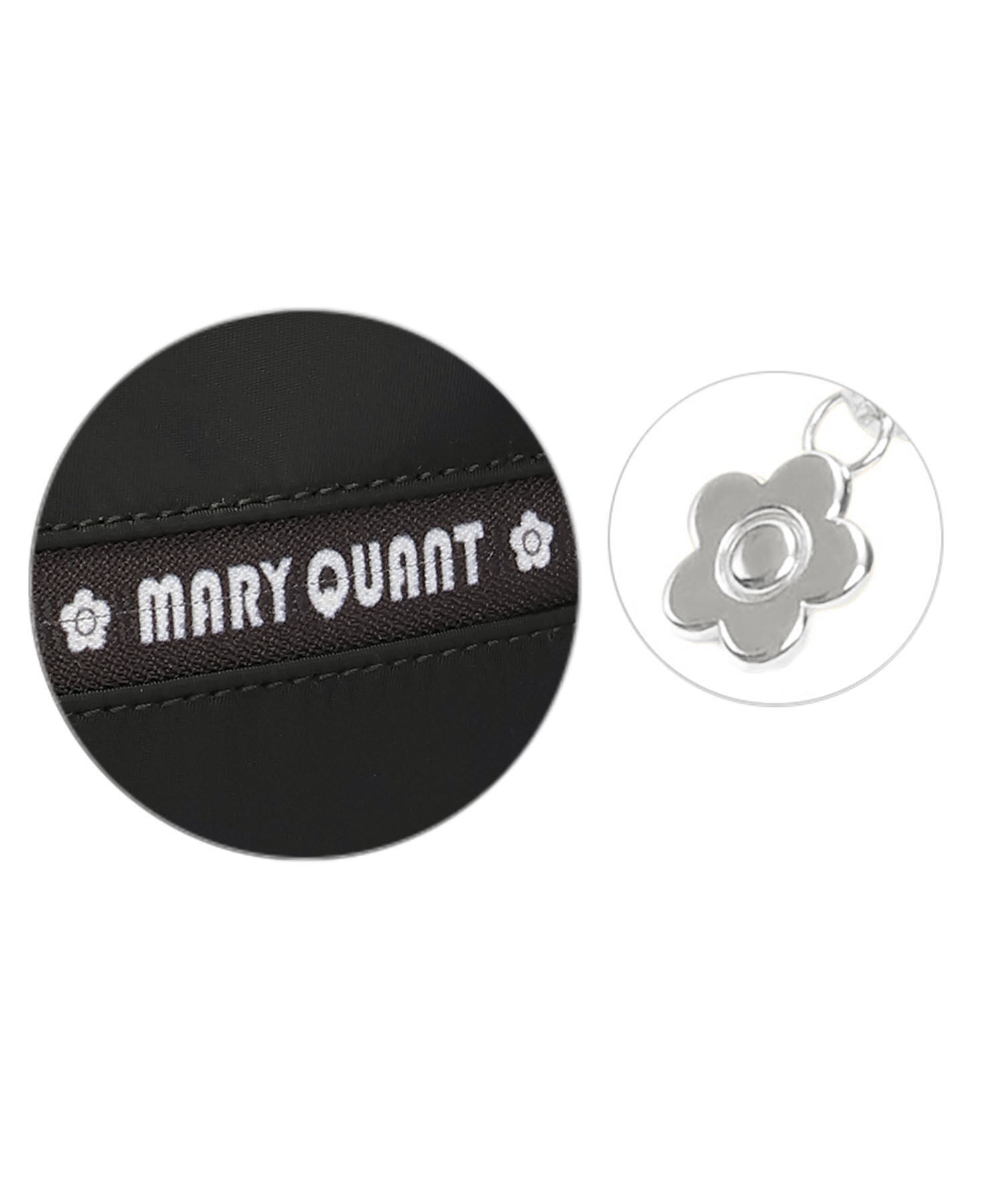 MARY QUANT「ロゴファスナーナイロン スクエアポーチL」|ポーチ|