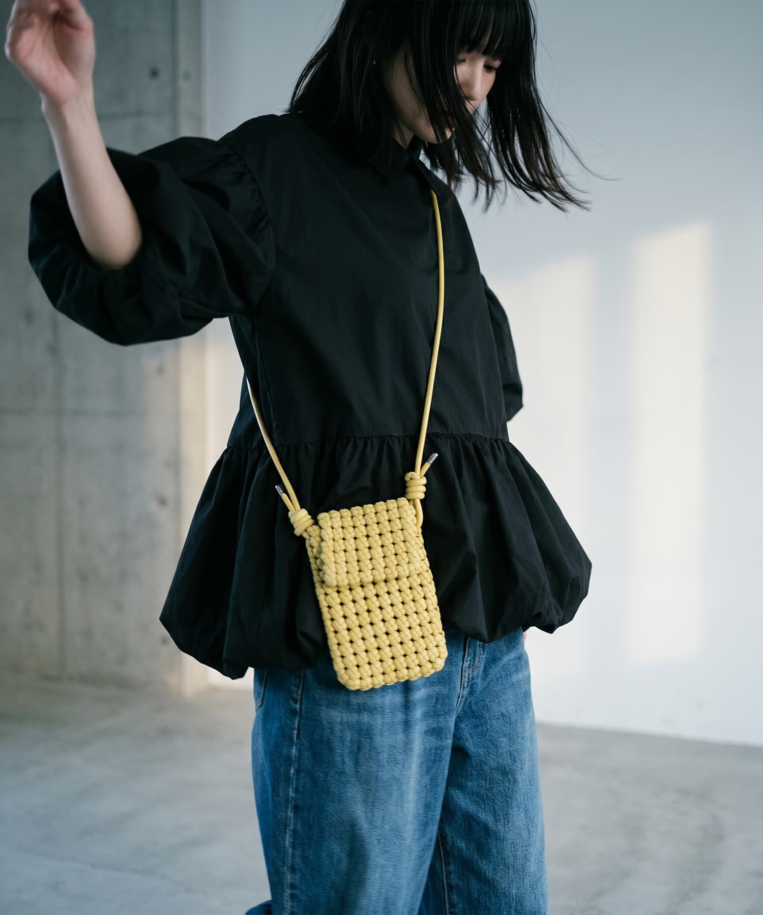 STYLE DELI「【BLK001】ペプラムバルーンブラウス」|シャツ・ブラウス|