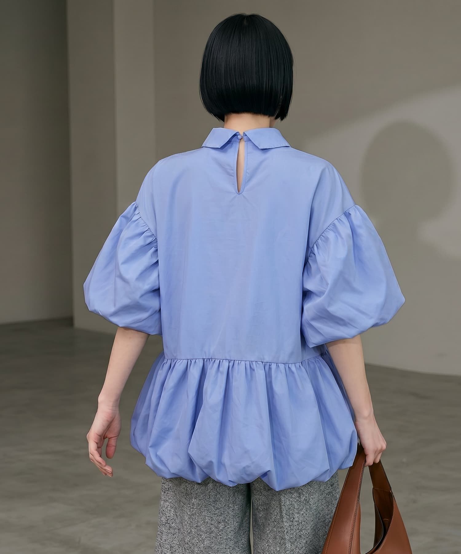 STYLE DELI「【BLK001】ペプラムバルーンブラウス」|シャツ・ブラウス|