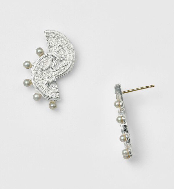 agete「シルバーパールピアス」|ピアス|