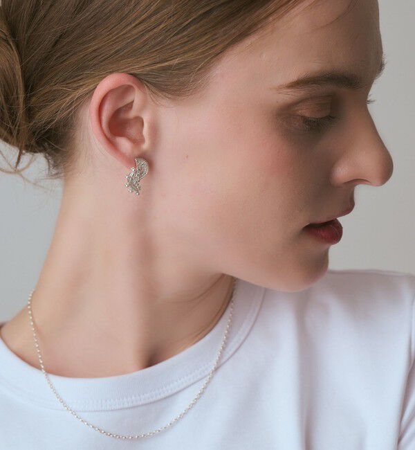 agete「シルバーパールピアス」|ピアス|