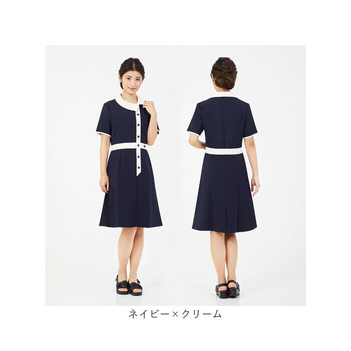 BACKYARD FAMILY「事務 ワンピース 通販 Veriella 12 事務服 エステ ユニフォーム 医療事務 制服」|ワンピース|