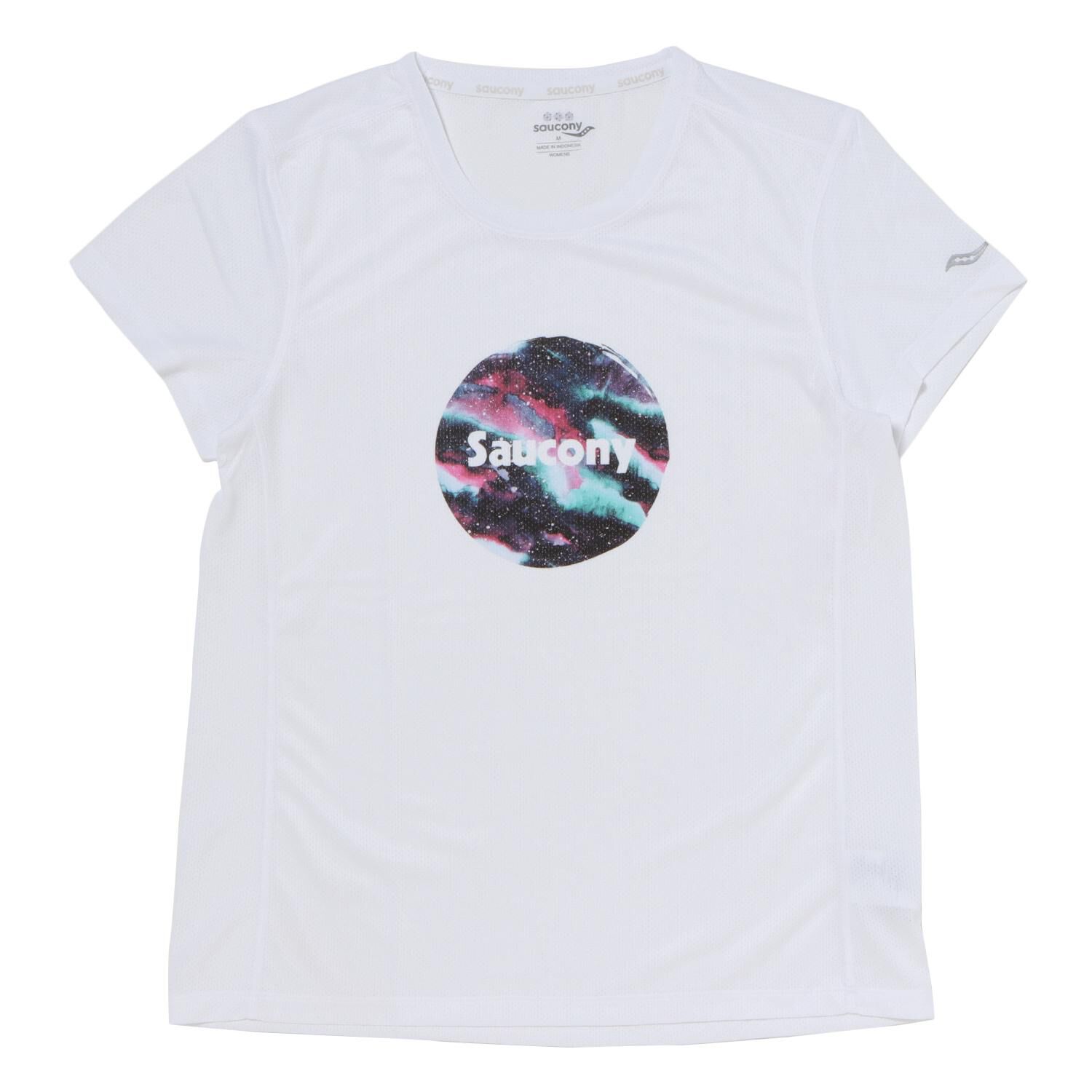 saucony「【SAUCONYｱﾊﾟﾚﾙ】W STOPWATCH GRAPHIC S/S」|Tシャツ・カットソー|ホワイト