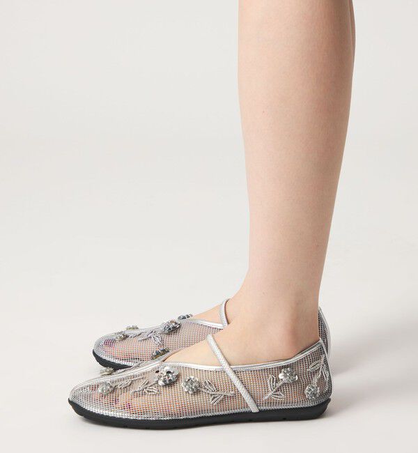 SY UNITED ARROWS「＜SY＞ フラワーメッシュチャイナ フラット20&uarr;」|パンプス|