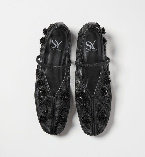 SY UNITED ARROWS「＜SY＞ フラワーメッシュチャイナ フラット20&uarr;」|パンプス|