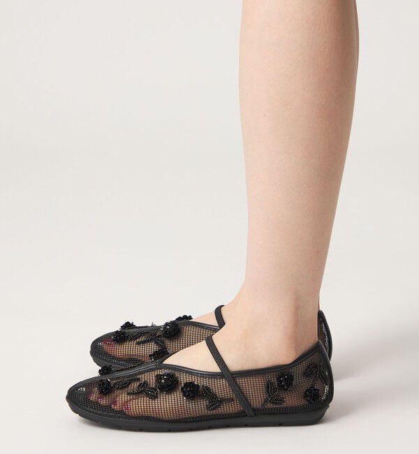 SY UNITED ARROWS「＜SY＞ フラワーメッシュチャイナ フラット20&uarr;」|パンプス|