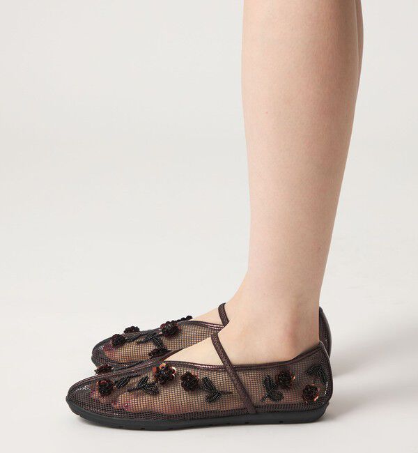 SY UNITED ARROWS「＜SY＞ フラワーメッシュチャイナ フラット20&uarr;」|パンプス|