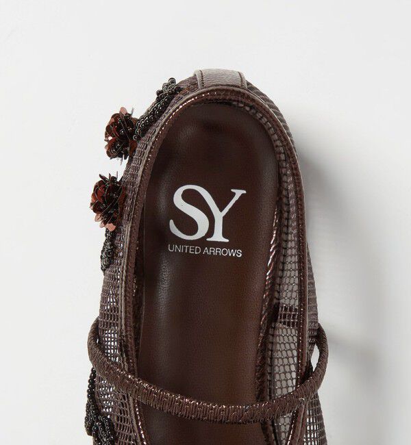 SY UNITED ARROWS「＜SY＞ フラワーメッシュチャイナ フラット20&uarr;」|パンプス|