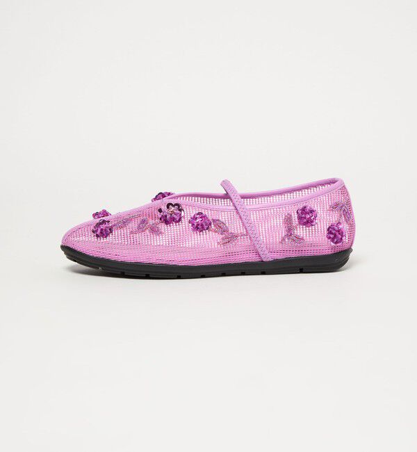 SY UNITED ARROWS「＜SY＞ フラワーメッシュチャイナ フラット20&uarr;」|パンプス|PINK