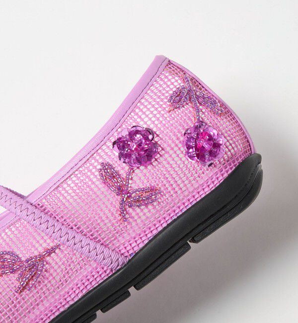 SY UNITED ARROWS「＜SY＞ フラワーメッシュチャイナ フラット20&uarr;」|パンプス|