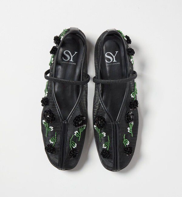 SY UNITED ARROWS「＜SY＞ フラワーメッシュチャイナ フラット20&uarr;」|パンプス|