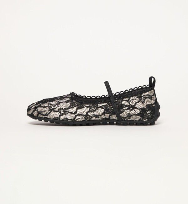 ODETTE E ODILE「＜SY＞レースバレエ フラット20&uarr;」|バレエシューズ|BEIGE