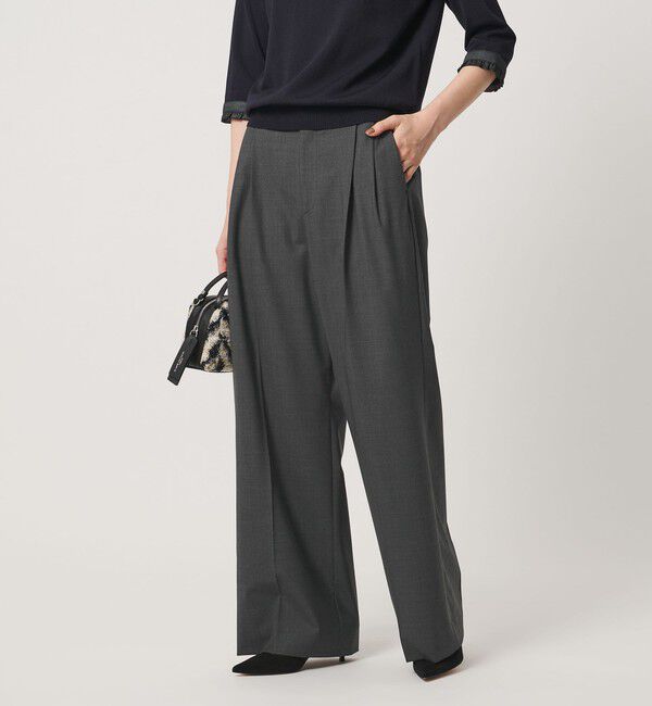 UNITED ARROWS「トロピカル ２タック ワイドパンツ」|スラックス|