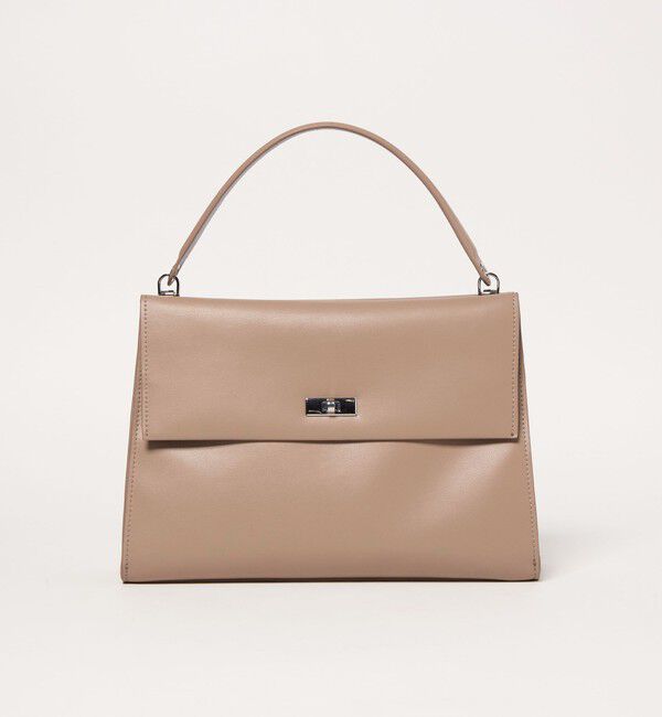 UNITED ARROWS「ダブルフラップ ワンハンドル バッグ」|ハンドバッグ|BEIGE