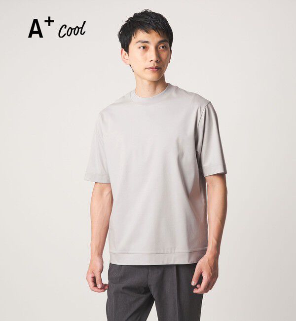 UNITED ARROWS green label relaxing「A+ COOL スムース クルーネック カットソー -接触冷感・抗菌-」|Tシャツ・カットソー|LT.GRAY