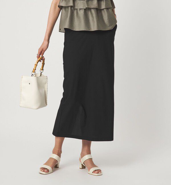 UNITED ARROWS green label relaxing「カット タイトスカート」|タイト|BLACK