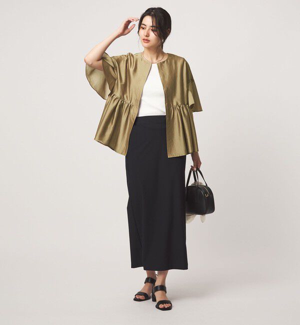 UNITED ARROWS green label relaxing「［size SHORTあり］ブライトシアー ショートスリーブ ジャケット」|ノーカラージャケット|